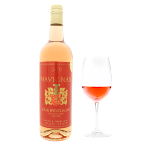 Swiss rosé wine bottle Oeil de Perdrix Mavignan from the Clos de la République Domaine Patrick Fonjallaz Estate
